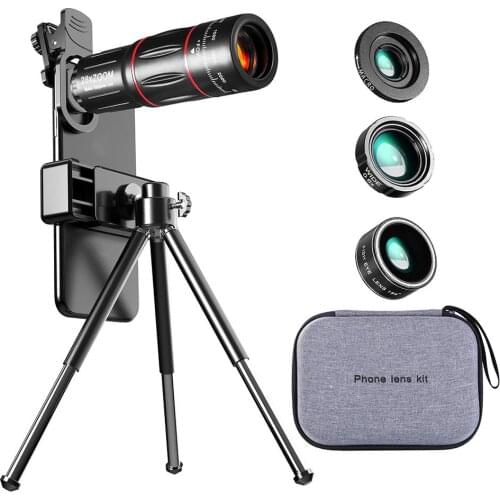 4 In 1 28x Zoom Telephoto Lens With Phone Holder And Tripod Mobile Phone Camera Lens Monocular Telescope For Ios Android Phones
