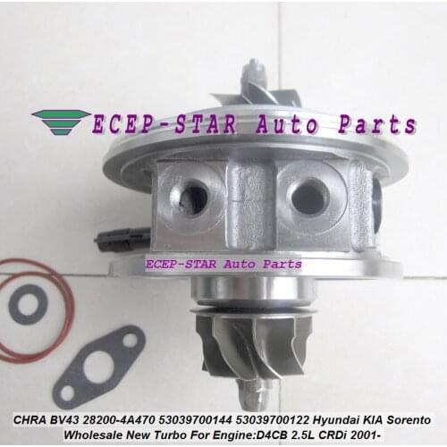 Turbo CHRA Cartridge Core BV43 28200-4A470 53039880144 53039880122 Turbocharger For Hyundai For KIA Sorento 01- D4CB 2.5L CRDi
