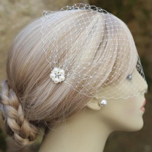 Vintage Womens Bridal Hats and Fascinators with Comb White/Ivory Bridal hair Accessories 2019