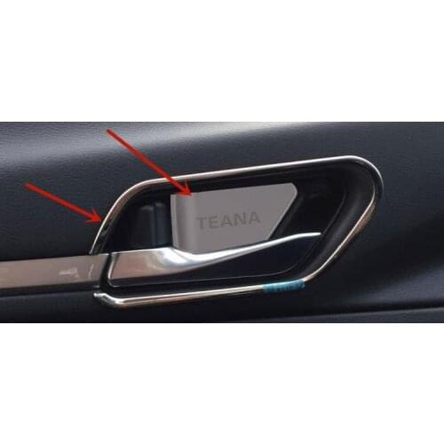 For Nissan ALTIMA 2019 stainless steel Inner door bowl Inner door bowl decoration frame Anti-scratch protection Car styling