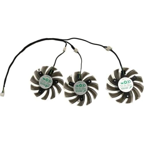 3Pcs/Set GA81S2U/GA81B2U Alternative GPU VGA Cooler Fan For Dataland PowerColor AXRX 570 4GBD5 AXRX 480 8GBD5 3DH Cards Replace