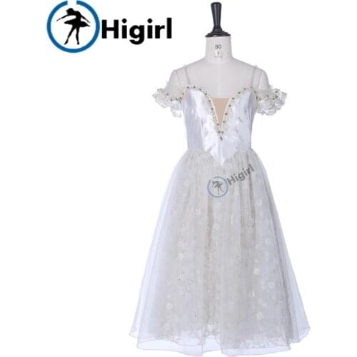 Women Sleeping Beauty White Romantic Tutus for Adult Performance Costume Ballerina Dress BT9334