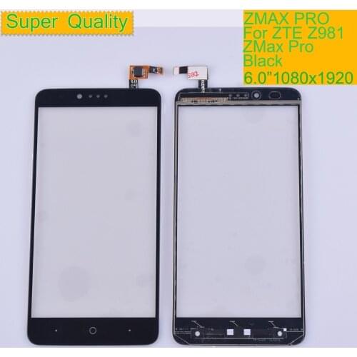 10Pcs/lot Touch Screen Digitizer For ZTE ZMax Pro Z981 Touch Panel Touchscreen Lens Front Glass Sensor NO LCD Z981 Replacement