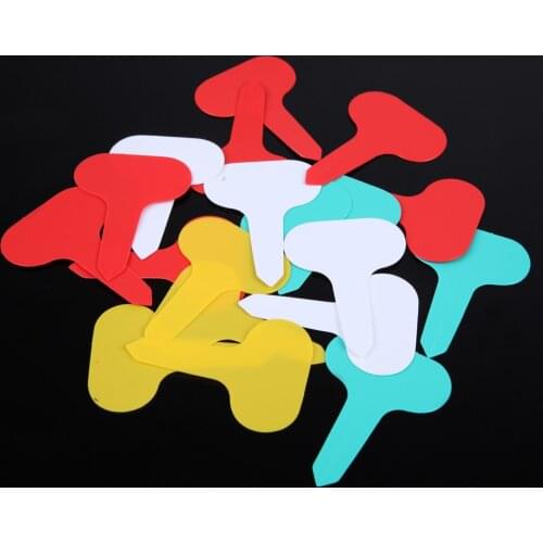 100Pcs T-type Plastic Nursery Garden Plant Label Flower Thick Tag Yellow Plant Tags Marker Waterproof Decoration Ornaments