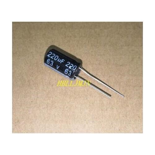 20PCS 63V 220UF 63V220UF 10X17MM DIP Aluminum electrolytic capacitors