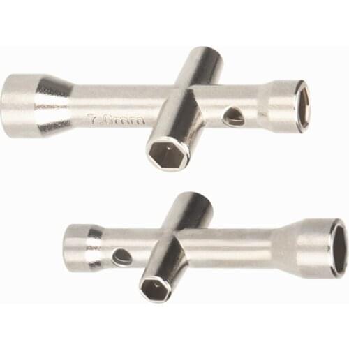 3Pcs M2 M2.5 M3 M4 Screw Nut Hexagonal Cross Wrench Sleeve MK8 E3D Nozzle Mini Spanner socket Maintenance Model Car Wheel Tool