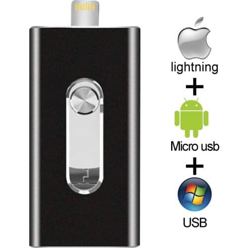 3 in 1 USB 3.0 Flash Drive Memory Stick OTG Pendrive For iPhone PC APPLE 256GB 128GB 64GB 32GB 16GB U disk