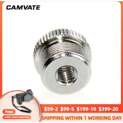 CAMVATE 5/8-Inch Male to 1/4-Inch Female Mic Screw Adapter For Mic Micphone Stand Holder(5/8'' Threaded Hole &1/4'' Male Thread)