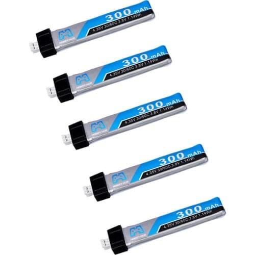 1s 3.8V 300mAh 30C 4.35V FPV Lipo Battery PH2.0 Plug For UK65 US65 Mobula7 Snapper 65S Drone