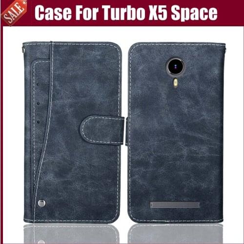 Hot Sale! Turbo X5 Space Case High Quality Flip Leather Phone Case Protective Cover For Turbo X5 Space Case With Card Slots