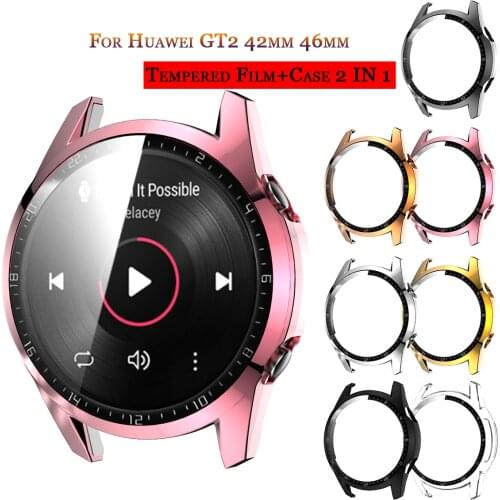 Classic PC Protection Case For Huawei Watch GT 2 42mm 46mm Cover Full Coverage Screen Protector Shell Bumper For Huawei GT2 Case