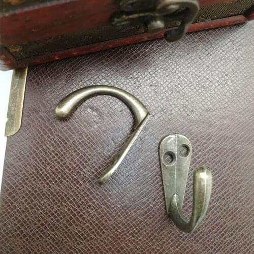 2pc Retro Bronze Hanging Hooks Single Hook for Clothes Kitchen Bathroom Towel Toilet Hanging Hook Solid Mental wall Mounted Hook