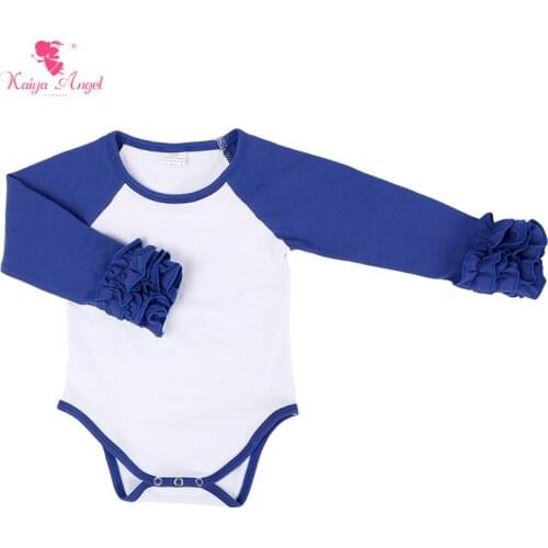 Kaiya Angel Hot Girls Bodysuit Solid Cotton Newborn Raglans Long Sleeve Fall Winter Toddler Clothes Factory Wholesale