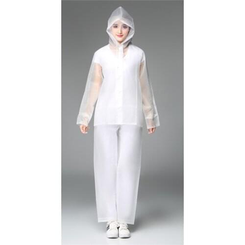 Fashion EVA adult men and women couples rain cover raincoat rain pants suit split outdoor waterproof pants fishing drift