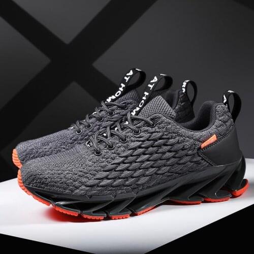 Big Size Outdoor Cushion Sport Shoes Male Sneakers Men Summer Sports Shoes Mens Running Shoes Women Trainers 2021 Gray GME-1602