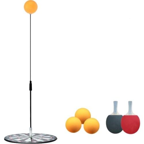 ELOS-Table Tennis Trainer Set with Elastic Soft Shaft Ping Pong Balls Paddles Set with 2 Paddle and 3 Ping-Pong Balls