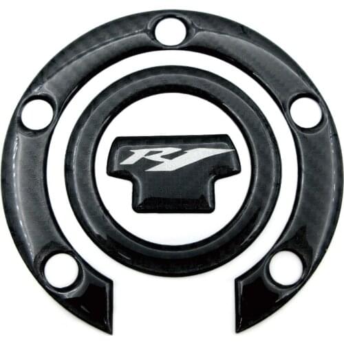 New Motorcycle Gas Fuel Tank Cap Cover Pad Protector Decals For Yamaha YZF R1 YZF-R1 YZFR1 High Quality 3D Carbon Fiber Stickers