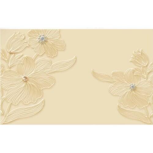 Wallpaper for walls 3 d for living room flower relief modern minimalist jewelry background wall