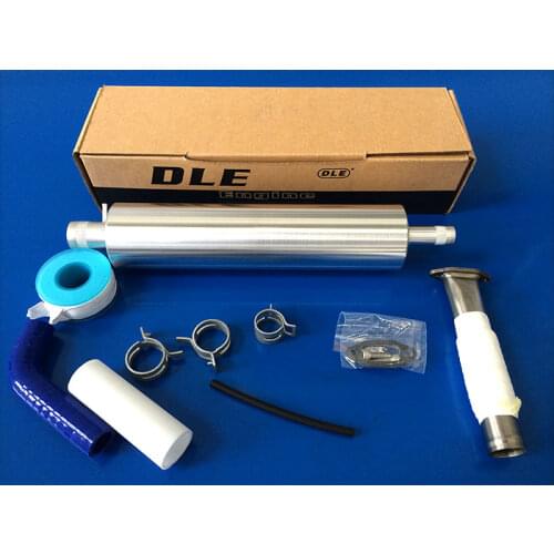 Original DLE Long Muffler Canister Exhaust Set & Parts for DLE35RA Gasoline Engine