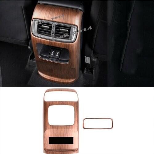 Peach Wood Grain Inner Rear Air Outlet Vent Trim 2pcs for Honda CRV CR-V 2017 2018 2019