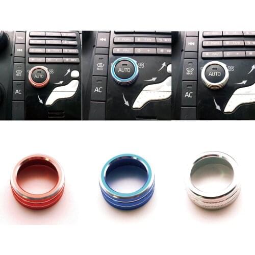 Aluminium Alloy Car Air Conditioning Rotary Knob Fit For VOLVO S60 V60 XC60 S80 V40 XC90 Air Conditioning Knob decoration Cover