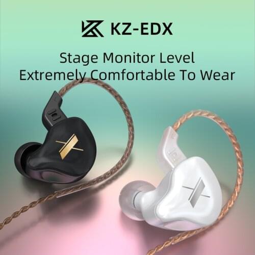 KZ EDX Wired Earphone HIFI Bass Earbuds In Ear Monitor Headphones Sport Noise Cancelling Headset with Mic PK ZSX ZS10 ZSN PRO