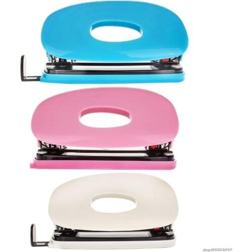 Handheld Two Hole Puncher 2 Ring Puncher 20 Sheets Capacity with Confetti Storage Box Home School Office Supplies au7 wholesales