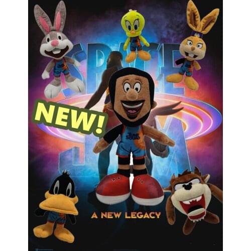 Space Jam 2 A New Legacy James Cartoon Movie Plush Toy Stuffed Animals Doll Toys Collection Peluche Gift