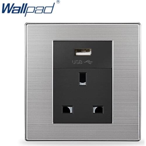 Wallpad UK 13A 3 Pin Electric Wall Socket With Usb In The Wall
