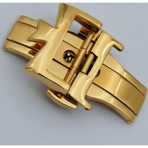 MAIKES High Quality 316L Stainless Steel Watch Clasp 18mm 20mm Leather Watch Band Strap Butterfly Buckle For Constantin