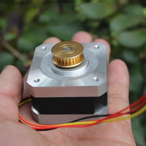 1.8 Degree 42MM Mini Precision Stepper Motor 2-phase 4-wire Stepping Motor Synchronous Copper Gear Pulley For CNC 3D Printer