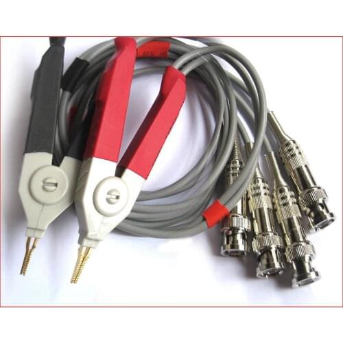 1 Set Kelvin Clip test Alligator clip bridge for LCR Meter with 4 BNC Test Wires