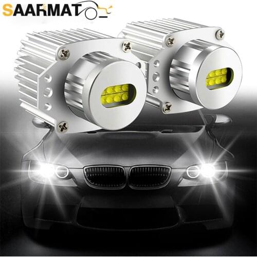 2Pcs/set Marker Lights LED Angel Eyes 80W Headlight White Auto Replacement for BMW E90 3 Series 325i 328i 330i