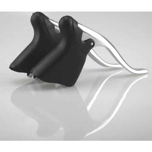 2Pcs Road Bike Drop Bar Brake Lever Bent Hand Brake Handle