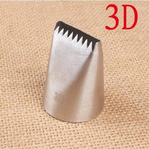 #3D Large Size 8 Teeth Icing Piping Nozzle High Quality Seamless Icing Tube Cake Decorating Pastry Tip Tool Basketweave Nozzles