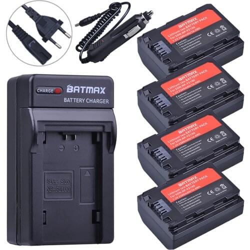 4Pack 2280mAh NP-FZ100 NP FZ100 Camera Battery +Car Charger+EU plug for Sony Alpha9,Sony A9,Sony Alpha9R,Sony A9R Cameras