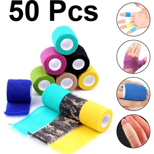 50Pcs Disposable Non-wove Elastic Self Adhesive Bandage Tattoo Accesories Permanent Makeup Bandage Tightening Wrap Sport Tape