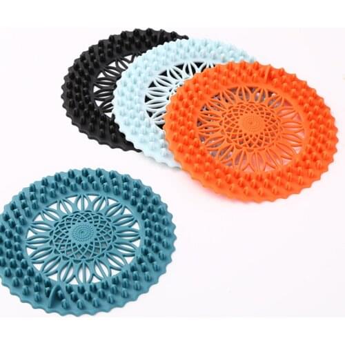 Sink Anti-blocking Floor Drain Cover Shower Drain Strainers Bathtub Stopper Silicone Sink Cover Hair Catchers Bathroom Filter