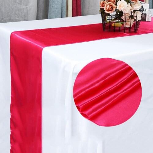 Satin Western-style Table and Tablecloth Pure Color with Family Wedding Banquet Holiday Party Hotel Decoration