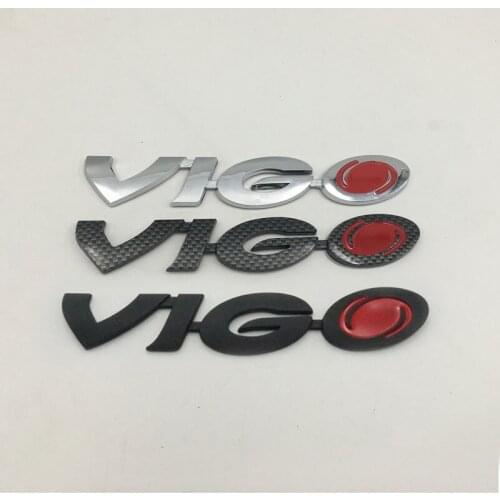 Car Styling For Toyota Hilux Vigo Tailgate Emblem Rear Trunk Logo Badge Nameplate Black Carbon / Silver