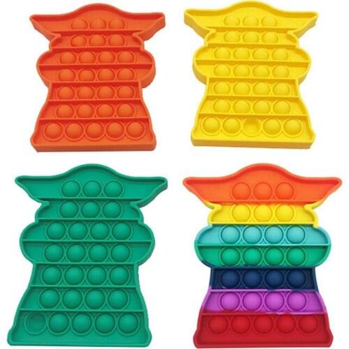 Decompression Colorful Monster Shape Push Bubble Sensory Squeeze Toys Stress Reliever Toys Antistress Fidget Toys For Adults