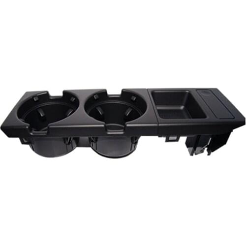 Double hole car front center console cup rack / change box for BMW E46:black