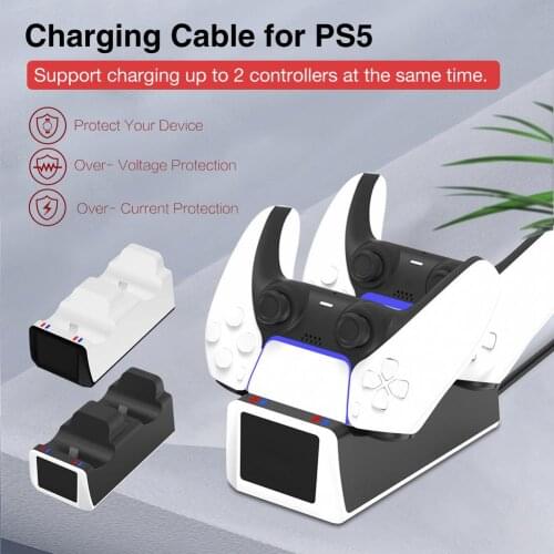 For PS5 Game Controller Dual USB C Charging Dock Type-C Charger Station Stand For Playstation5 PS5 Gamepad Accessories