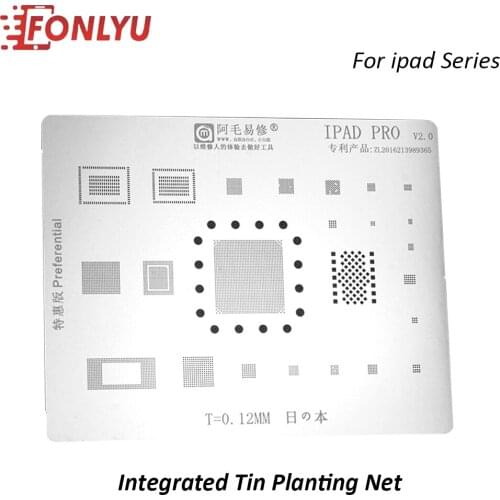 Amaoe PCB Integrated Tin Planting Net For iPad2 3 4 MINI1 2 3 4 Pro 1 Reballing Stencil Planting Soldering Net Repair Tool