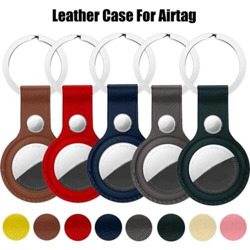 Leather Protective Case For Airtag Keychain For Toyota Corolla RAV4 Camry Prado Avensis Yaris Hilux Prius Land Cruiser