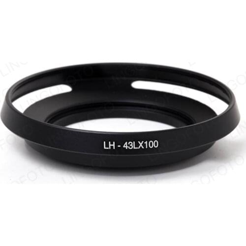 LH-43LX100 Metal Lens Hood for Panasonic LUMIX DMC-LX100 & LEICA D-LUX (Typ 109) Camera Fits 43mm Lens Cap