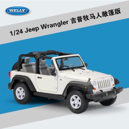 Welly 1:24 2007 Jeep Wrangler alloy car model Diecasts & Toy Vehicles Collect gifts Non-remote control type transport toy