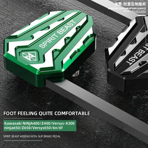 SPIRIT BEAST Suitable Ninja 400 Rake Pedal Modification Motorcycle Z650 Rear Brake Foot Pad VersysX300 Brake Pedal Cover ER6F