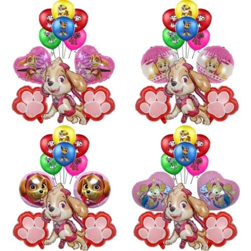 Paw Patrol dog balloon Ten piece set boy girl Birthday Party decoration Aluminum film balloon child Party Supplies