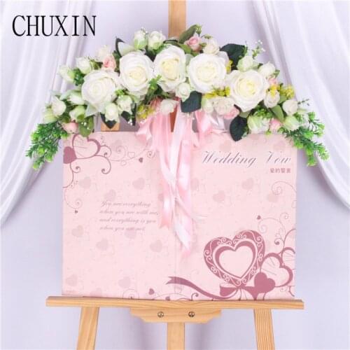 New artificial rose Garland French Lintel home door wall decorative fake wreath wedding photography Christmas decoration